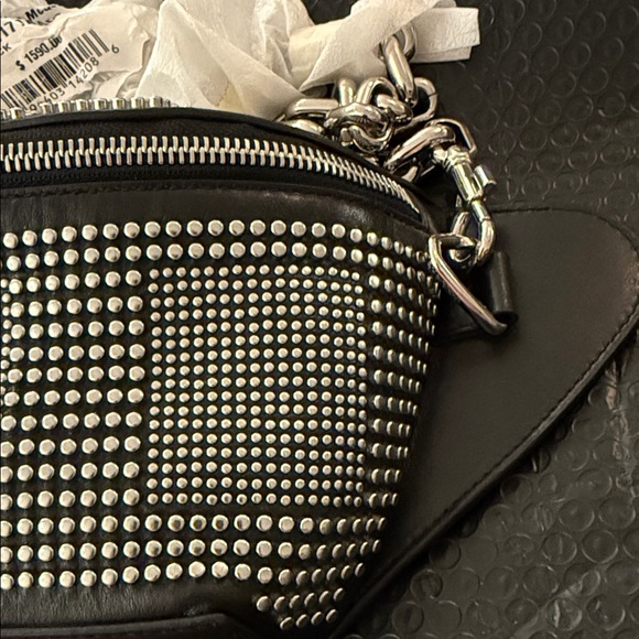 Alexander McQueen Punk Leather Bum/Belt Bag Black Iconic Studded NWT - Picture 7 of 16